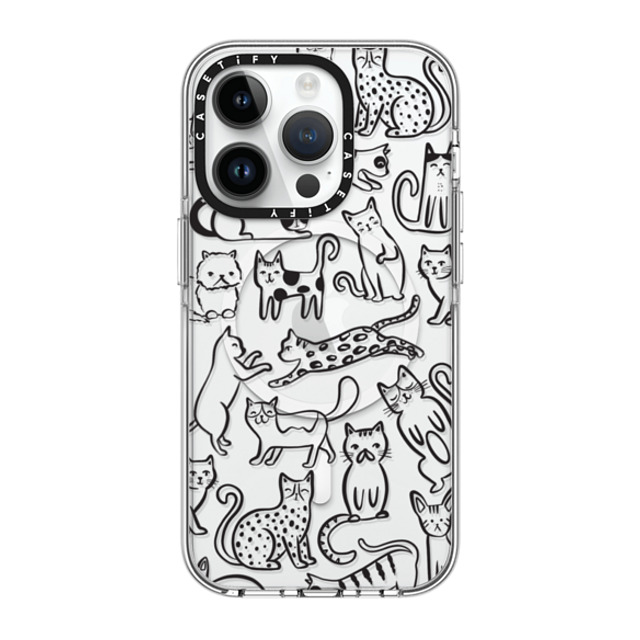 Black Lamb Studio x CASETiFY iPhone 14 Pro ケース クリア クリア ケース MagSafe対応 Cat Parade