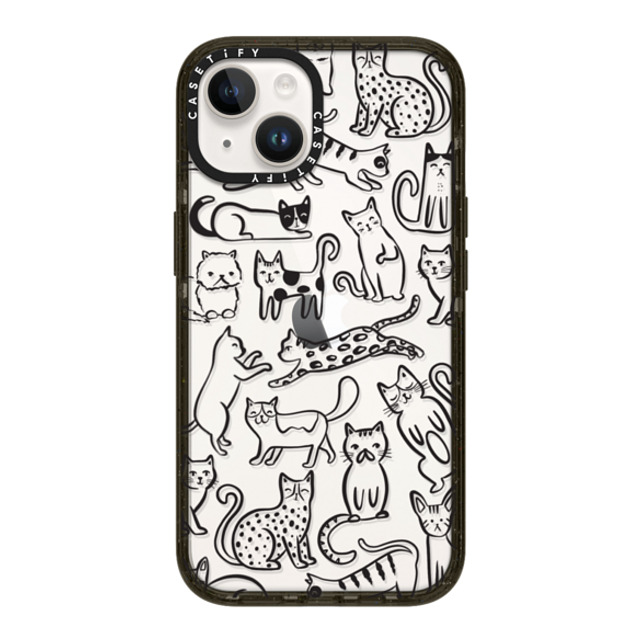 Black Lamb Studio x CASETiFY iPhone 14 ケース ブラック インパクトケース Cat Parade