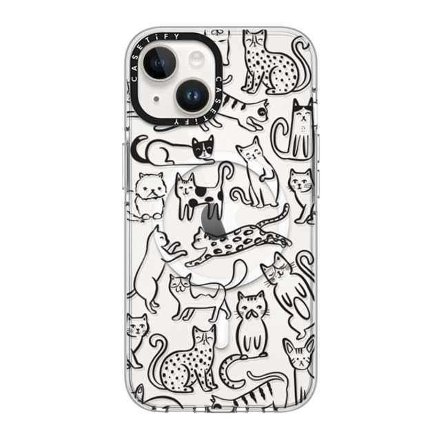 Black Lamb Studio x CASETiFY iPhone 14 ケース クリア クリア ケース MagSafe対応 Cat Parade