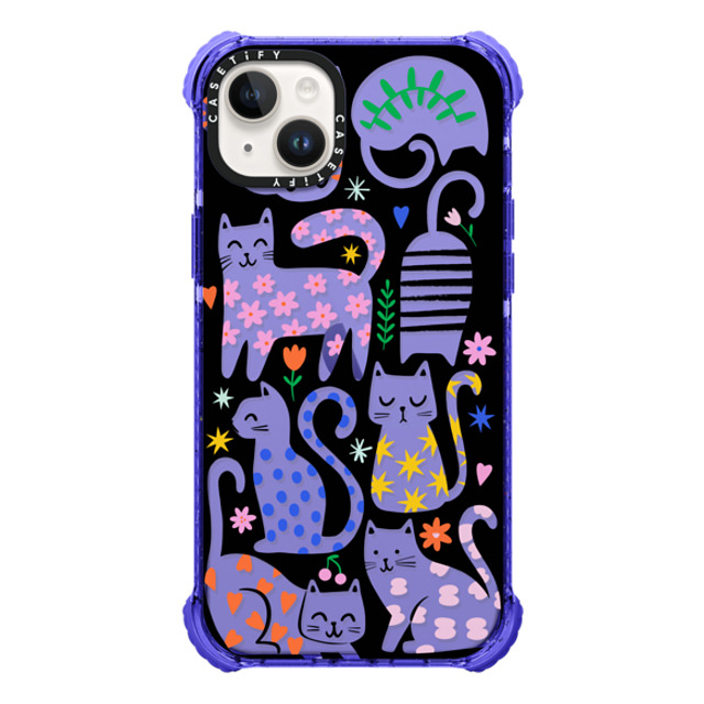 Black Lamb Studio x CASETiFY iPhone 14 Plus Case Cat,Animal Peri Purple ウルトラインパクトケース Fun Cats Mother's Day Black Lamb Studio x CASETiFY iPhone 14 Plus Case Cat,Animal Peri Purple ウルトラインパクトケース Fun Cats Mother's Day