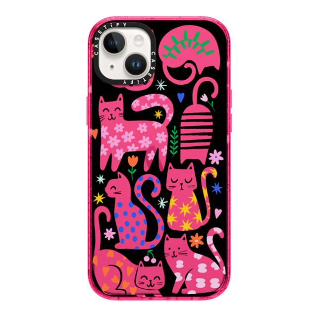 Black Lamb Studio x CASETiFY iPhone 14 Plus Case Bubble Gum Impact Case Fun Cats Black Lamb Studio x CASETiFY iPhone 14 Plus Case Bubble Gum Impact Case Fun Cats