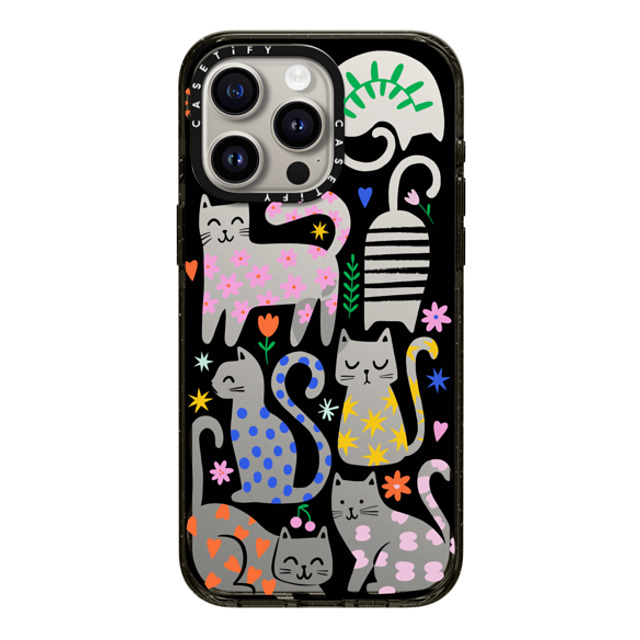 Black Lamb Studio x CASETiFY iPhone 15 Pro Max ケース ブラック インパクトケース Fun Cats