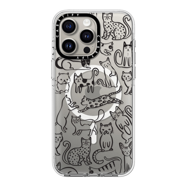 Black Lamb Studio x CASETiFY iPhone 15 Pro Max ケース クリア クリア ケース MagSafe対応 Cat Parade