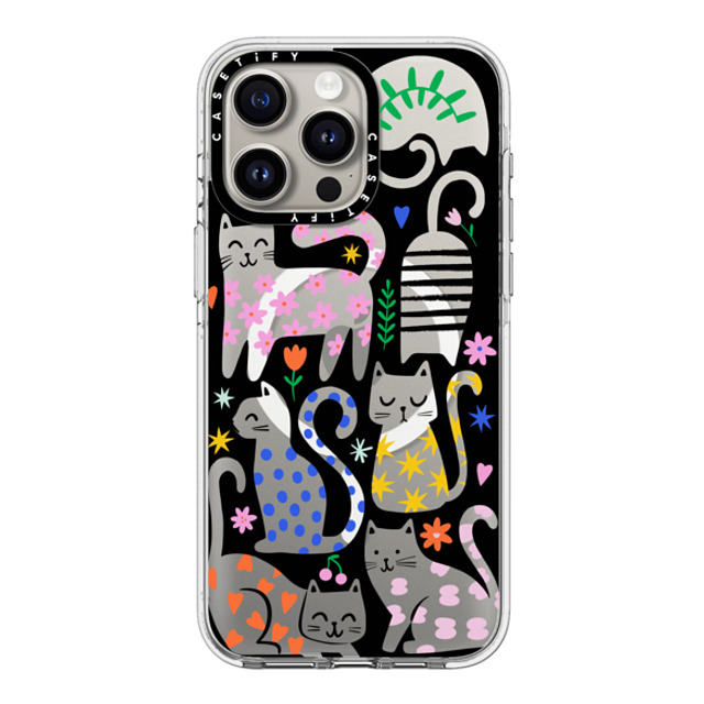 Black Lamb Studio x CASETiFY iPhone 15 Pro Max ケース クリア クリア ケース MagSafe対応 Fun Cats