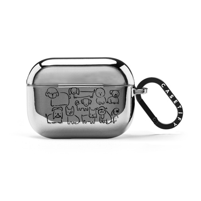 Black Lamb Studio x CASETiFY AirPods Pro Dog,Monochrome シルバー ミラー ケース Dogs Airpods Pro Case by Black Lamb Studio Mother's Day Black Lamb Studio x CASETiFY AirPods Pro Dog,Monochrome シルバー ミラー ケース Dogs Airpods Pro Case by Black Lamb Studio Mother's Day