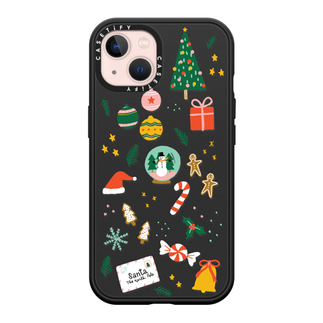 Black Lamb Studio x CASETiFY iPhone 13 ケース マットブラック インパクトケース MagSafe対応 Christmas Everything