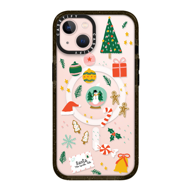 Black Lamb Studio x CASETiFY iPhone 13 ケース ブラック インパクトケース MagSafe対応 Christmas Everything