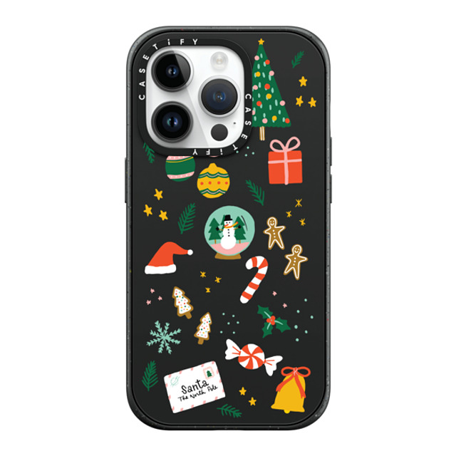 Black Lamb Studio x CASETiFY iPhone 14 Pro ケース マットブラック インパクトケース MagSafe対応 Christmas Everything