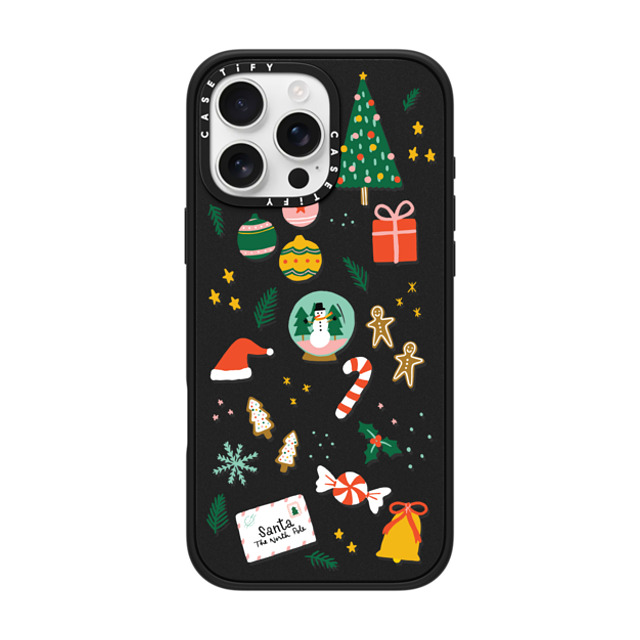 Black Lamb Studio x CASETiFY iPhone 16 Pro Max ケース マットブラック インパクトケース MagSafe対応 Christmas Everything