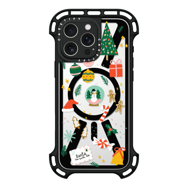 Black Lamb Studio x CASETiFY iPhone 16 Pro Max ケース ブラック ウルトラ バウンスケース MagSafe対応 Christmas Everything