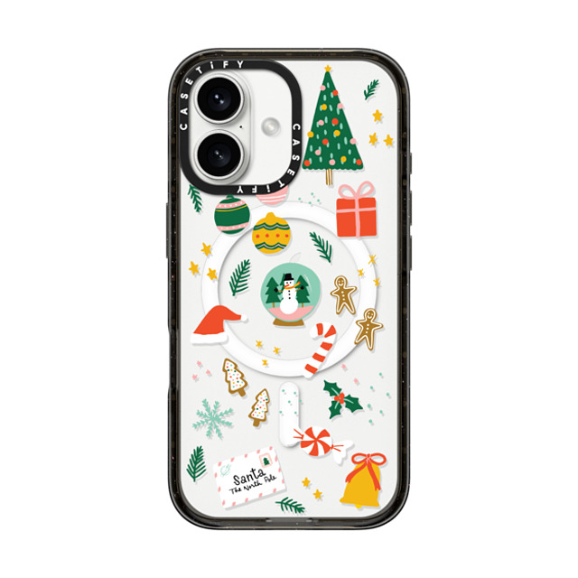 Black Lamb Studio x CASETiFY iPhone 16 ケース ブラック インパクトケース MagSafe対応 Christmas Everything