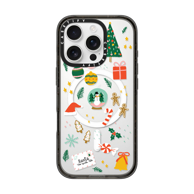 Black Lamb Studio x CASETiFY iPhone 16 Pro ケース ブラック インパクトケース MagSafe対応 Christmas Everything