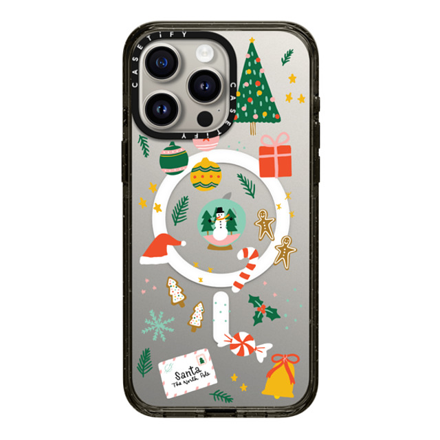 Black Lamb Studio x CASETiFY iPhone 15 Pro Max ケース ブラック インパクトケース MagSafe対応 Christmas Everything