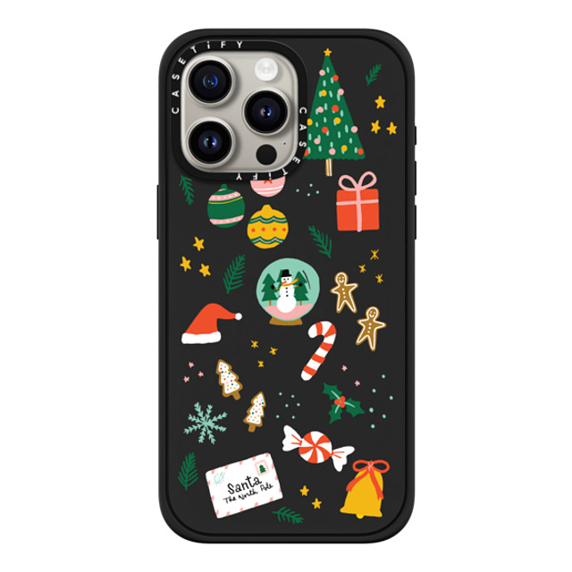 Black Lamb Studio x CASETiFY iPhone 15 Pro Max ケース マットブラック インパクトケース MagSafe対応 Christmas Everything