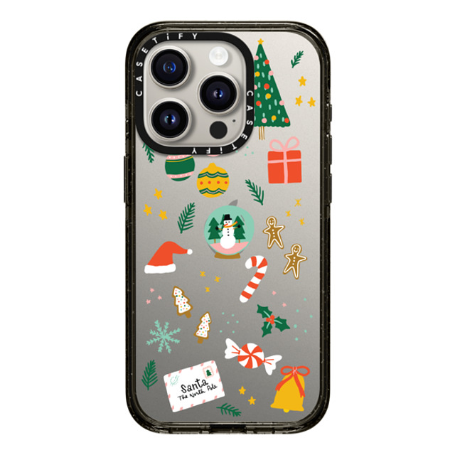 Black Lamb Studio x CASETiFY iPhone 15 Pro ケース ブラック インパクトケース Christmas Everything