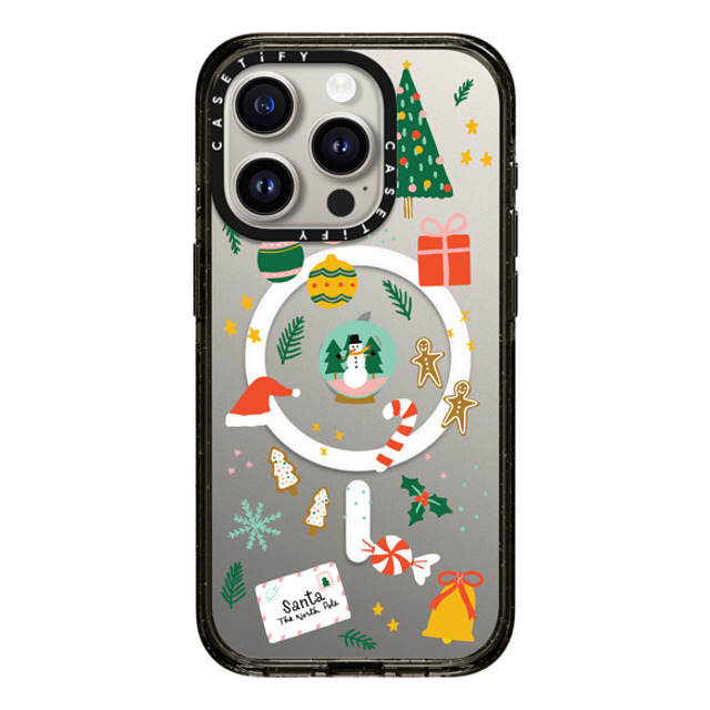 Black Lamb Studio x CASETiFY iPhone 15 Pro ケース ブラック インパクトケース MagSafe対応 Christmas Everything