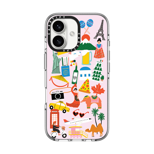 Black Lamb Studio x CASETiFY iPhone 16 Case Sticker Clear Clear Case MagSafe Compatible GLOBETROTTER Mother's Day Black Lamb Studio x CASETiFY iPhone 16 Case Sticker Clear Clear Case MagSafe Compatible GLOBETROTTER Mother's Day