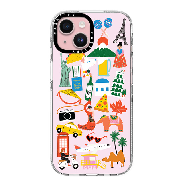 Black Lamb Studio x CASETiFY iPhone 15 Case Sticker Clear Clear Case MagSafe Compatible GLOBETROTTER Mother's Day Black Lamb Studio x CASETiFY iPhone 15 Case Sticker Clear Clear Case MagSafe Compatible GLOBETROTTER Mother's Day