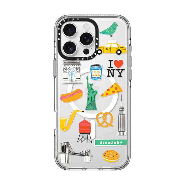 Black Lamb Studio x CASETiFY iPhone 16 Pro Max Case Cartoon,Travel クリア クリア ケース MagSafe対応 NYC Back to School Black Lamb Studio x CASETiFY iPhone 16 Pro Max Case Cartoon,Travel クリア クリア ケース MagSafe対応 NYC Back to School
