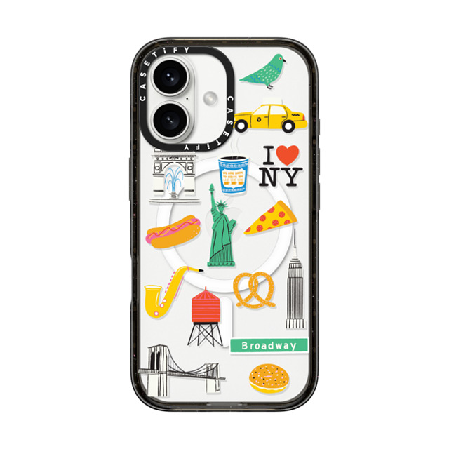 Black Lamb Studio x CASETiFY iPhone 16 ケース Cartoon,Travel ブラック インパクトケース MagSafe対応 NYC Mother's Day Black Lamb Studio x CASETiFY iPhone 16 ケース Cartoon,Travel ブラック インパクトケース MagSafe対応 NYC Mother's Day