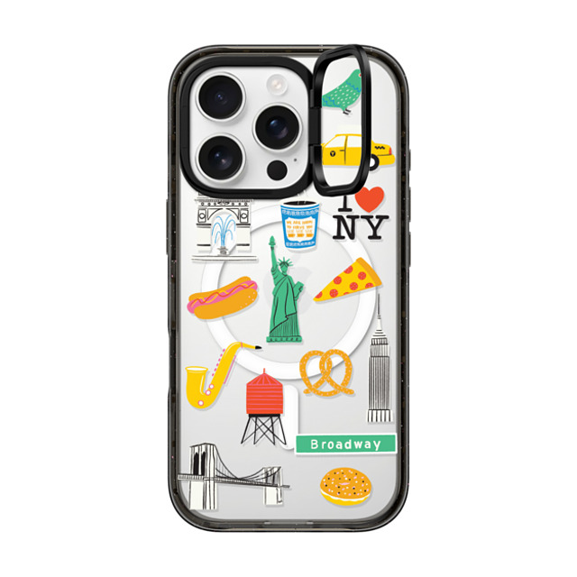 Black Lamb Studio x CASETiFY iPhone 16 Pro Case Cartoon,Travel Black インパクトリングスタンドケース MagSafe対応 NYC Back to School Black Lamb Studio x CASETiFY iPhone 16 Pro Case Cartoon,Travel Black インパクトリングスタンドケース MagSafe対応 NYC Back to School