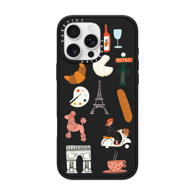 Black Lamb Studio x CASETiFY iPhone 16 Pro Max Case Cartoon,Travel Matte Black Impact Case MagSafe Compatible PARIS 2 Back to School Black Lamb Studio x CASETiFY iPhone 16 Pro Max Case Cartoon,Travel Matte Black Impact Case MagSafe Compatible PARIS 2 Back to School