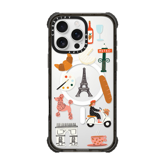 Black Lamb Studio x CASETiFY iPhone 16 Pro Max Case Cartoon,Travel Black ウルトラ インパクトケース MagSafe 対応 PARIS 2 Back to School Black Lamb Studio x CASETiFY iPhone 16 Pro Max Case Cartoon,Travel Black ウルトラ インパクトケース MagSafe 対応 PARIS 2 Back to School