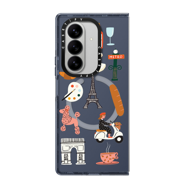 Black Lamb Studio x CASETiFY Galaxy Z Fold7 Case Cartoon,Travel ネイビー マグネット式 インパクトケース PARIS 2 New iPhone Black Lamb Studio x CASETiFY Galaxy Z Fold7 Case Cartoon,Travel ネイビー マグネット式 インパクトケース PARIS 2 New iPhone