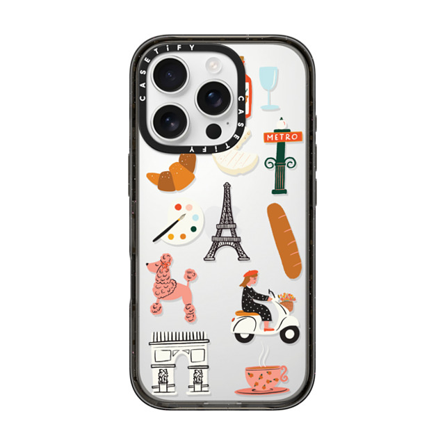 Black Lamb Studio x CASETiFY iPhone 16 Pro Case Cartoon,Travel Black Impact Case PARIS 2 Back to School Black Lamb Studio x CASETiFY iPhone 16 Pro Case Cartoon,Travel Black Impact Case PARIS 2 Back to School