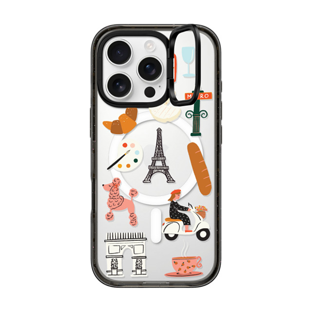 Black Lamb Studio x CASETiFY iPhone 16 Pro Case Cartoon,Travel Black インパクトリングスタンドケース MagSafe対応 PARIS 2 Back to School Black Lamb Studio x CASETiFY iPhone 16 Pro Case Cartoon,Travel Black インパクトリングスタンドケース MagSafe対応 PARIS 2 Back to School