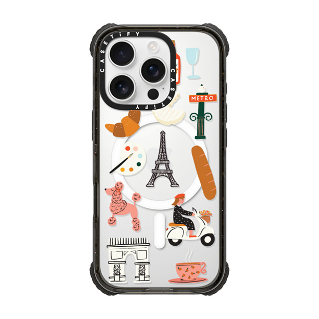 Black Lamb Studio x CASETiFY iPhone 16 Pro Case Cartoon,Travel Black ウルトラ インパクトケース MagSafe 対応 PARIS 2 Back to School Black Lamb Studio x CASETiFY iPhone 16 Pro Case Cartoon,Travel Black ウルトラ インパクトケース MagSafe 対応 PARIS 2 Back to School
