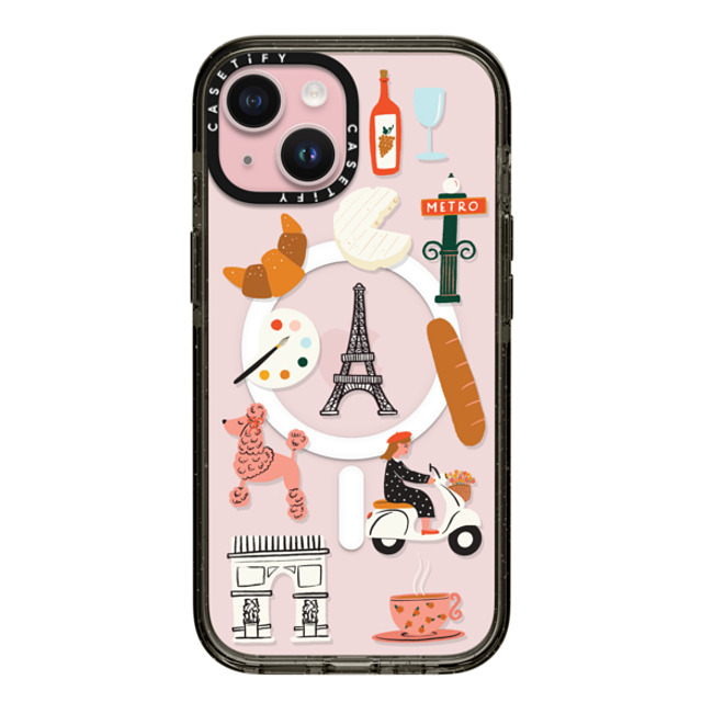 Black Lamb Studio x CASETiFY iPhone 15 Case Cartoon,Travel Black Impact Case MagSafe Compatible PARIS 2 Back to School Black Lamb Studio x CASETiFY iPhone 15 Case Cartoon,Travel Black Impact Case MagSafe Compatible PARIS 2 Back to School