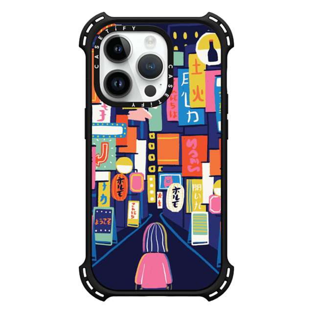 Black Lamb Studio x CASETiFY iPhone 14 Pro ケース Travel,Anime マットブラック バウンスケース TOKYO Father's Day Black Lamb Studio x CASETiFY iPhone 14 Pro ケース Travel,Anime マットブラック バウンスケース TOKYO Father's Day