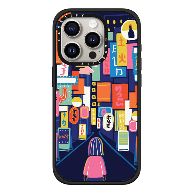 Black Lamb Studio x CASETiFY iPhone 15 Pro Case Travel,Anime Matte Black Impact Case MagSafe Compatible TOKYO Back to School Black Lamb Studio x CASETiFY iPhone 15 Pro Case Travel,Anime Matte Black Impact Case MagSafe Compatible TOKYO Back to School