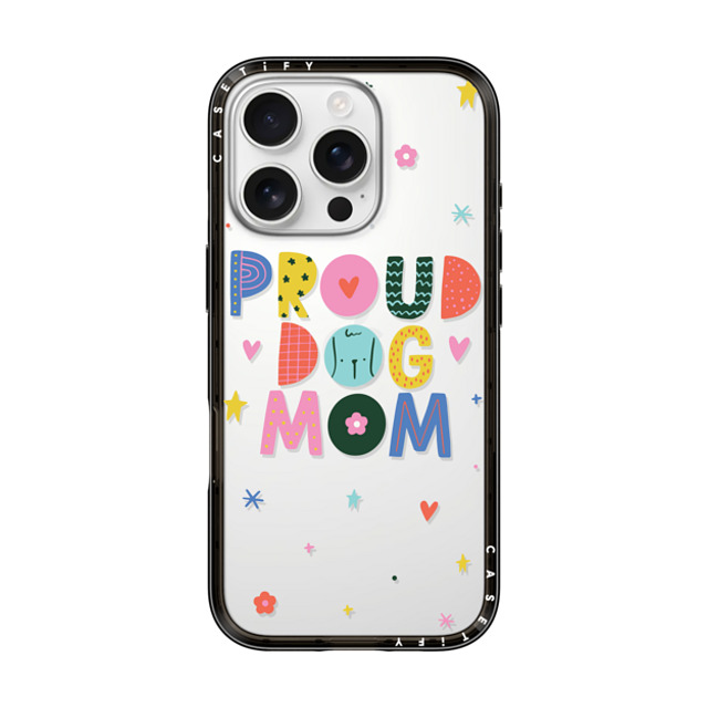 Black Lamb Studio x CASETiFY iPhone 16 Pro Case Black インパクトライトケース PROUD DOG MOM Black Lamb Studio x CASETiFY iPhone 16 Pro Case Black インパクトライトケース PROUD DOG MOM