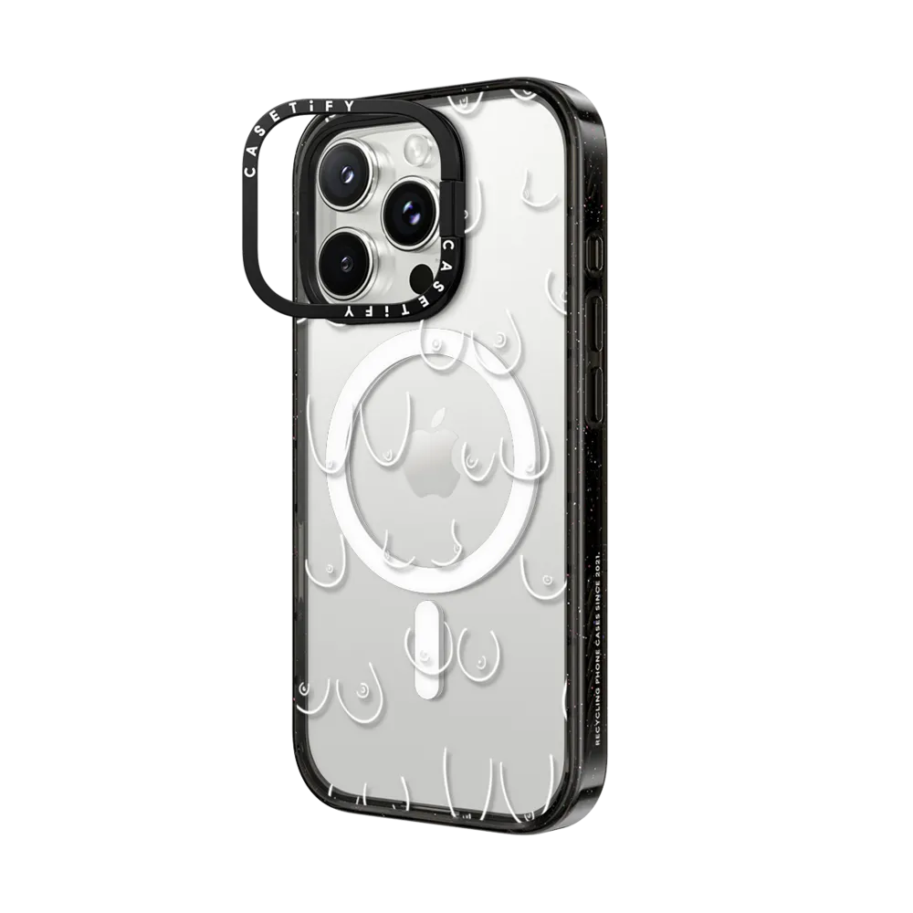 Impact Ring Stand iPhone 16 Pro Max Case MagSafe Compatible - Boobies