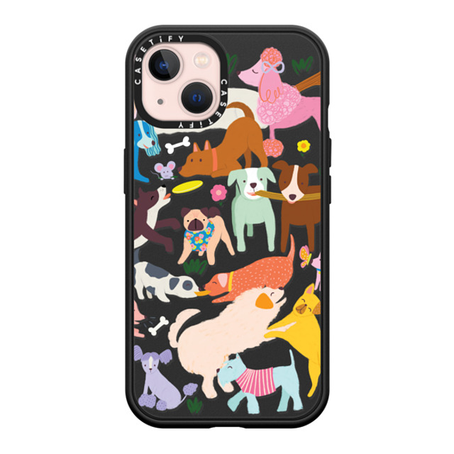 Black Lamb Studio x CASETiFY iPhone 13 ケース マットブラック インパクトケース MagSafe対応 DOG PARK