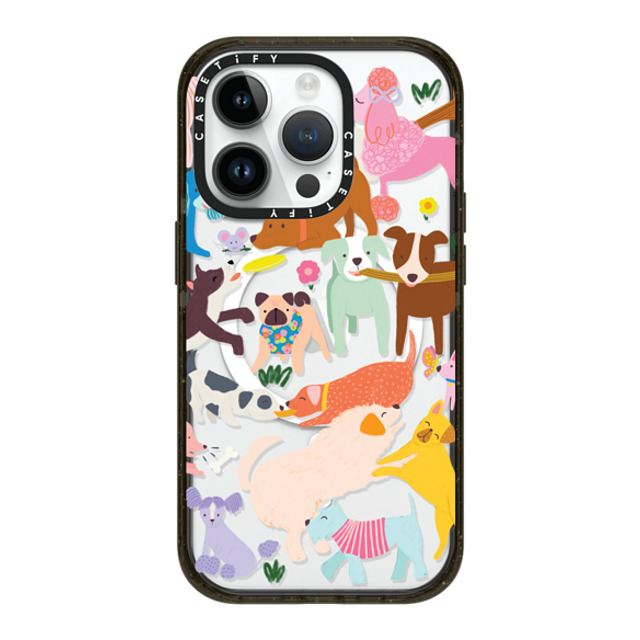 Black Lamb Studio x CASETiFY iPhone 14 Pro ケース ブラック インパクトケース MagSafe対応 DOG PARK