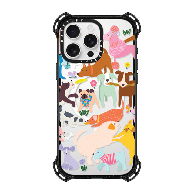 Black Lamb Studio x CASETiFY iPhone 16 Pro Max ケース ブラック バウンスケース DOG PARK