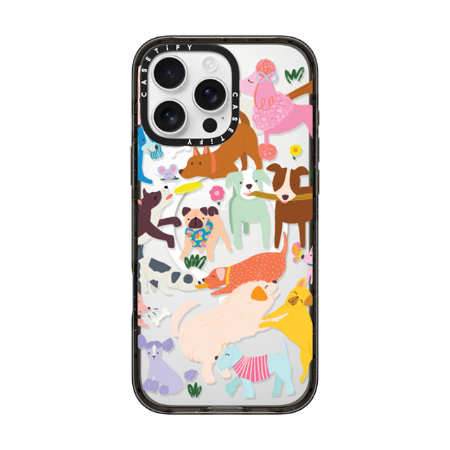 Black Lamb Studio x CASETiFY iPhone 16 Pro Max ケース ブラック インパクトケース MagSafe対応 DOG PARK