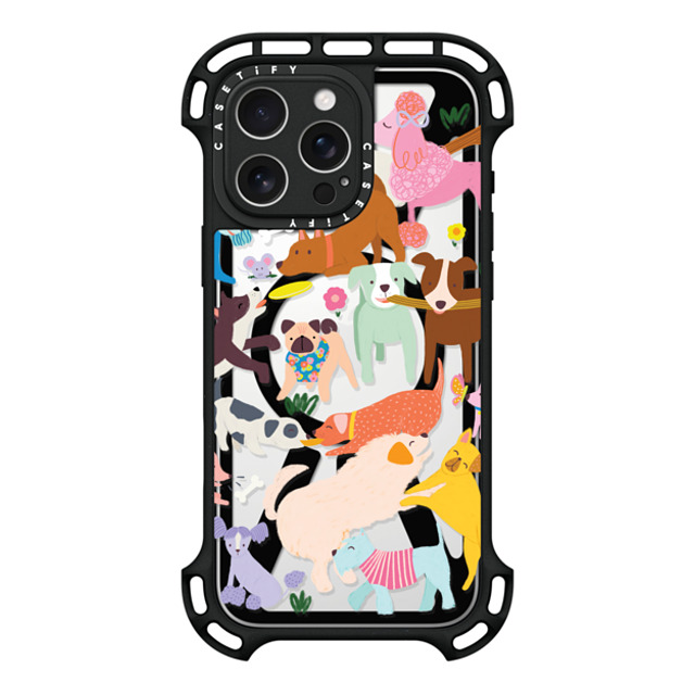 Black Lamb Studio x CASETiFY iPhone 16 Pro Max ケース ブラック ウルトラ バウンスケース MagSafe対応 DOG PARK