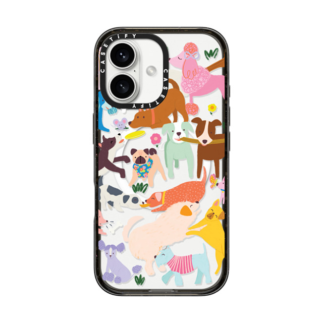 Black Lamb Studio x CASETiFY iPhone 16 ケース ブラック インパクトケース MagSafe対応 DOG PARK