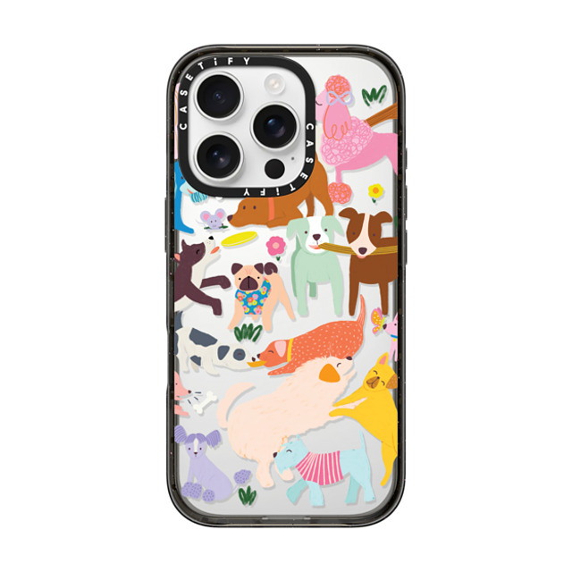 Black Lamb Studio x CASETiFY iPhone 16 Pro ケース ブラック インパクトケース DOG PARK