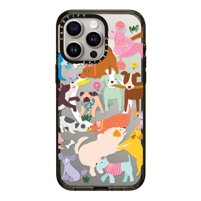 Black Lamb Studio x CASETiFY iPhone 15 Pro Max ケース ブラック インパクトケース MagSafe対応 DOG PARK