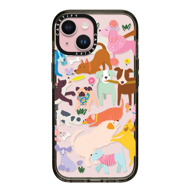 Black Lamb Studio x CASETiFY iPhone 15 ケース ブラック インパクトケース DOG PARK