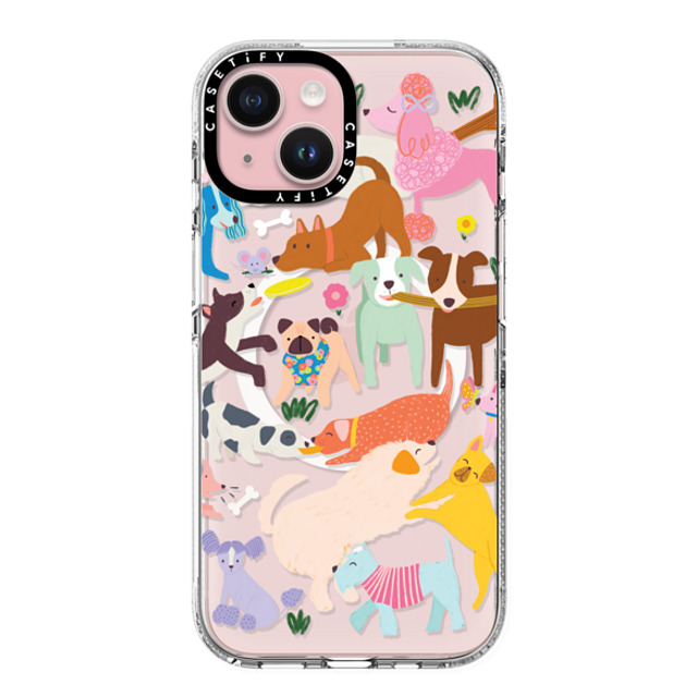 Black Lamb Studio x CASETiFY iPhone 15 ケース クリア クリア ケース MagSafe対応 DOG PARK