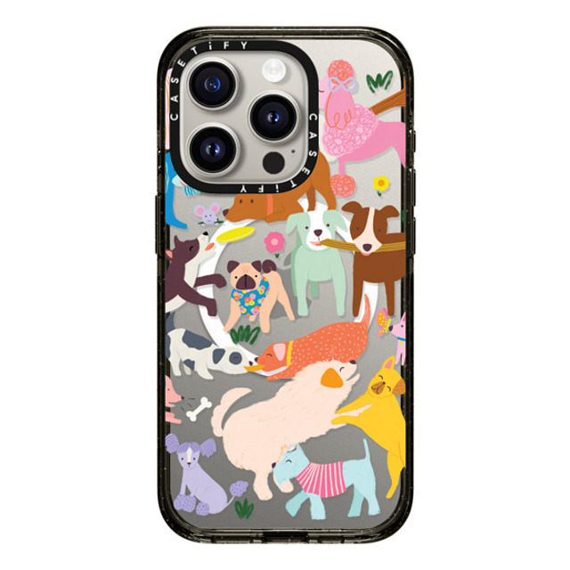 Black Lamb Studio x CASETiFY iPhone 15 Pro ケース ブラック インパクトケース MagSafe対応 DOG PARK