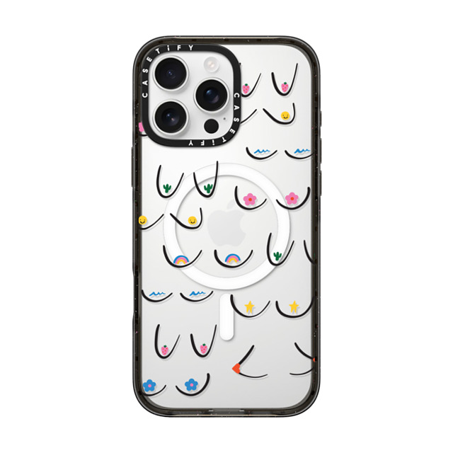 Black Lamb Studio x CASETiFY iPhone 16 Pro Max Case Sticker,Cartoon Black Impact Case MagSafe Compatible Booby Icons Back to School Black Lamb Studio x CASETiFY iPhone 16 Pro Max Case Sticker,Cartoon Black Impact Case MagSafe Compatible Booby Icons Back to School