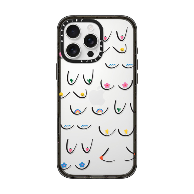 Black Lamb Studio x CASETiFY iPhone 16 Pro Max Case Sticker,Cartoon Black Impact Case Booby Icons Back to School Black Lamb Studio x CASETiFY iPhone 16 Pro Max Case Sticker,Cartoon Black Impact Case Booby Icons Back to School