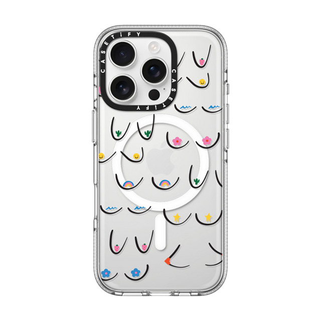 Black Lamb Studio x CASETiFY iPhone 16 Pro Case Sticker,Cartoon クリア クリア ケース MagSafe対応 Booby Icons Back to School Black Lamb Studio x CASETiFY iPhone 16 Pro Case Sticker,Cartoon クリア クリア ケース MagSafe対応 Booby Icons Back to School